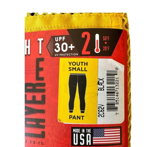 Polarmax Thermal Double Base Layer Tight, Youth Size S 6/8, Black - Picture 4 of 8